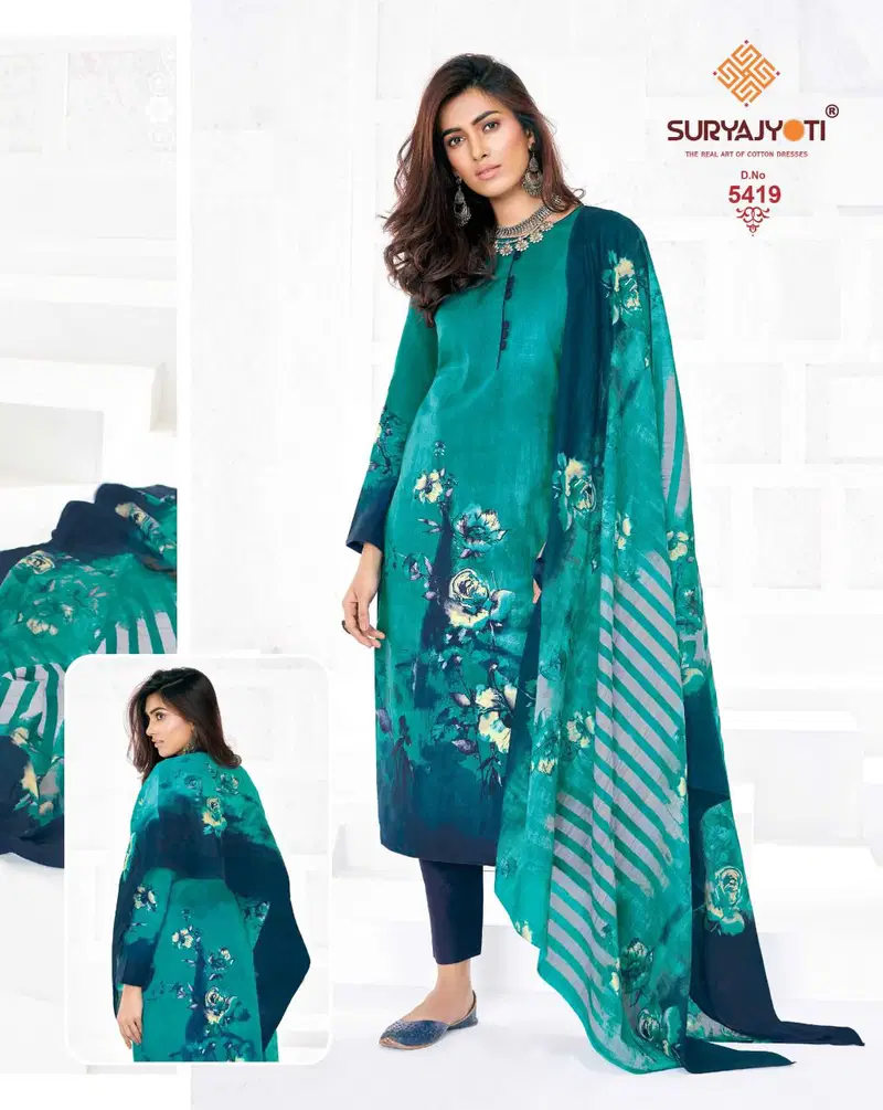 Suryajyoti Trendy Cottons 54 Regular Wear Wholesale Cotton Dress Material
